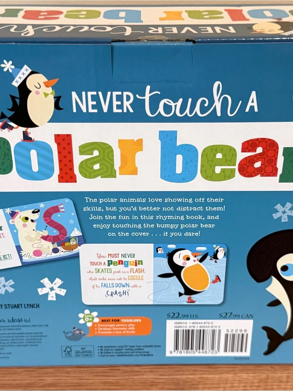 Brand new- Polar Bear Storybook Gift Set with Red & Cream Plush
